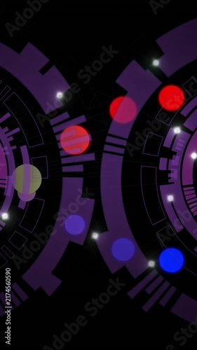 Animation of scope scanning over colourful dna strand