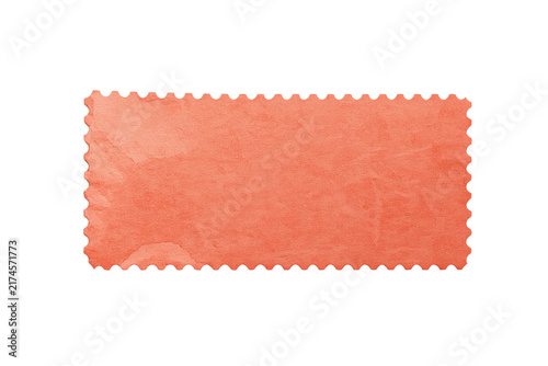 Blank coral scalloped paper card