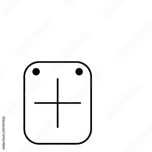 Simple Plus Icon with Rounded Corners