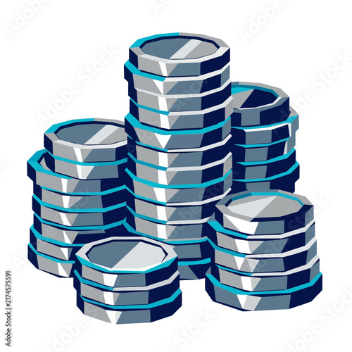 Stack of silver coins