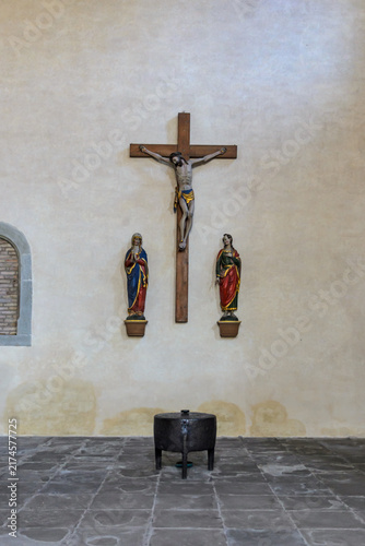 Принти на полотні Crucifix with Saints Statues in Minster of St