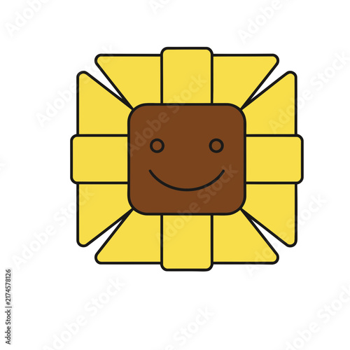 Smiling Sunflower Icon