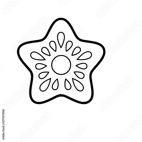 Star shape with petal-like elements