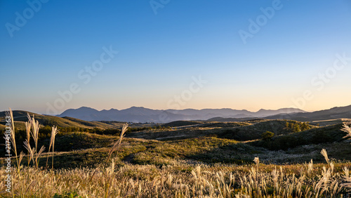 Canvastavla Akiyoshidai Karst Plateau with Silver Grass in Autumn