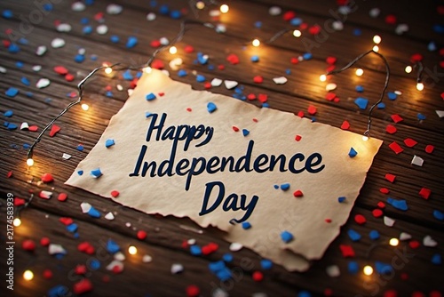 happy independence with flowers