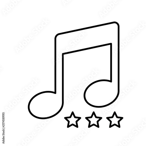 Musical Note with Stars Icon