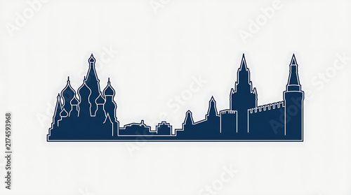 Vector Silhouette Iconic of Moscow