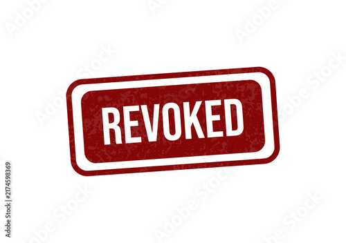 Принти на полотні Red revoked stamp on white background isolated on transparent background