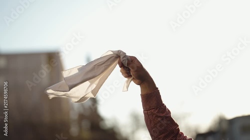 Chilean Huaso Dancing Cueca During Fiestas Patrias National Independence Celebration in Chile