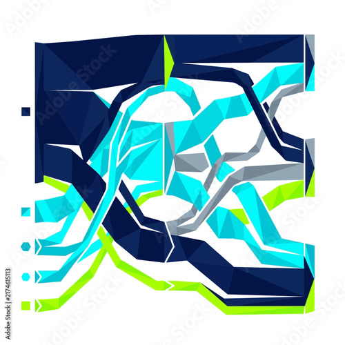 Abstract flow chart, infographic, diagram, connection, data visualization
