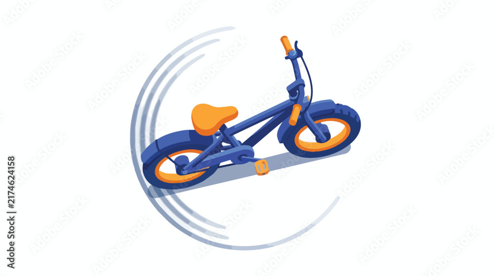 Naklejka premium BMX Bike Performing Mid Air Trick