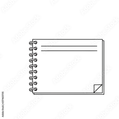 Spiral Notebook Page with Lines