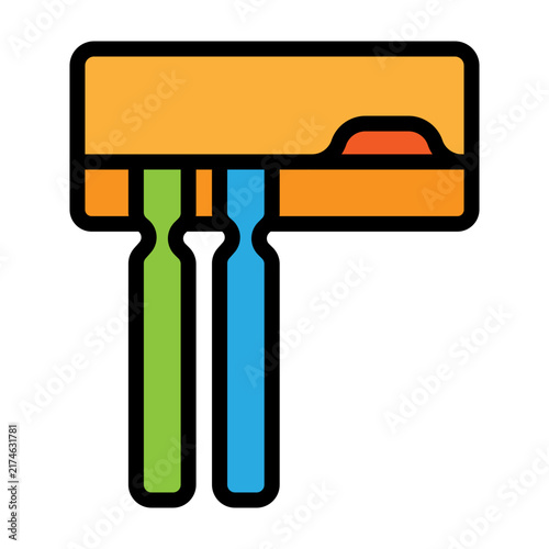 Toothbrush Holder Vector Filled Icon Design