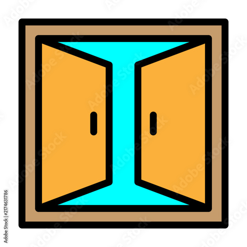 Window Vector Filled Icon Design