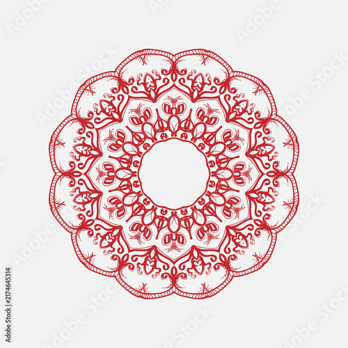 round ornamental round lace pattern