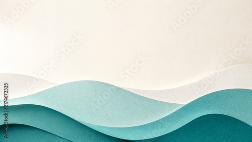 Calm Teal Organic Background for Healthcare Advertising