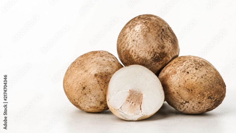 Fototapeta premium Fresh Puffball Mushrooms Isolated
