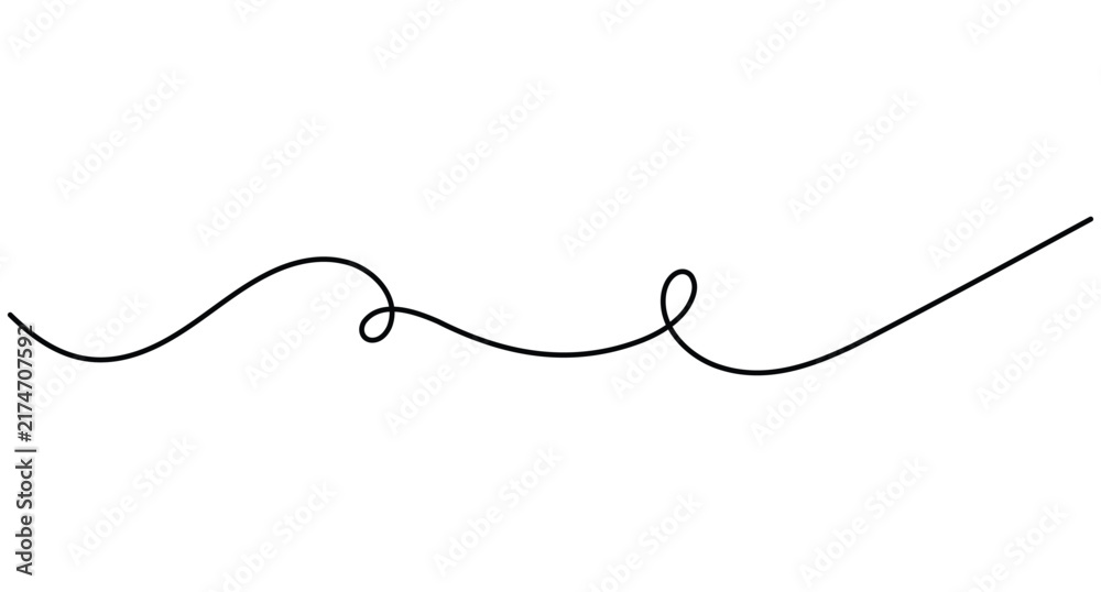 Obraz premium Abstract line continuous one line art with editable stroke design element