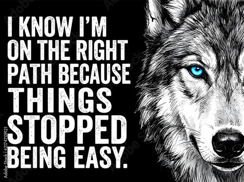 Wolf motivational quote poster