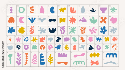 Abstract Organic Shape Collection - 75 Modern Minimalist Vector Set