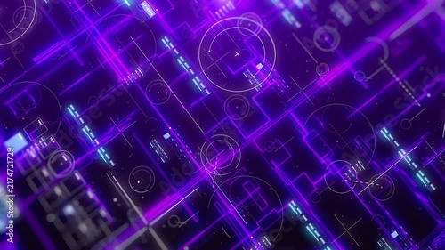 Futuristic Digital Data Stream with Glowing Lines of Abstract Binary Code. Cyber Security Technology, Data Science, Artificial Intelligence, and Hi-Speed Internet Network Connection Motion Graphic.