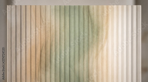 Minimal Translucent Ribbed Panel with Soft Neutral Color Gradient