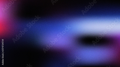Modern aesthetic grainy dark purple blue red abstract light effect background with vibrant blurred gradient texture