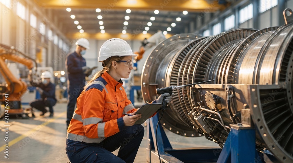 Fototapeta premium industrial worker in factory