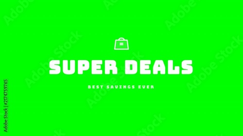 Black Friday 3D White Text Sweeping Motion on Green Screen