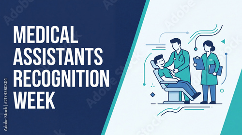 Medical assistants recognition week background or banner illustration