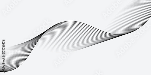 Abstract vector background with black wavy lines. EPS10