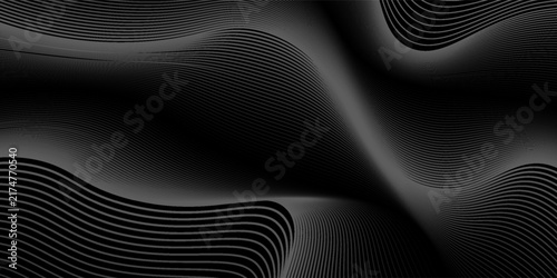 3D techno abstract background overlap layer on dark space with glowing white circles shape decoration. Modern graphic design element lines style concept for banner, flyer, card vector flow lines