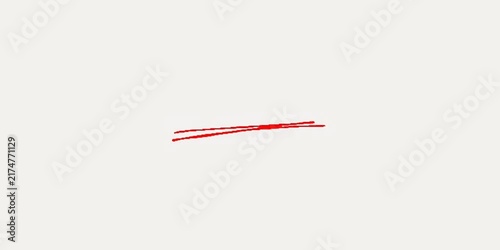 Red marker underline stroke animation on white background hand drawn red line brush stroke text underline graphic element