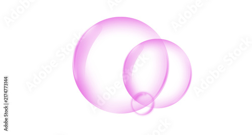 Soap bubbles on a transparent background for design,