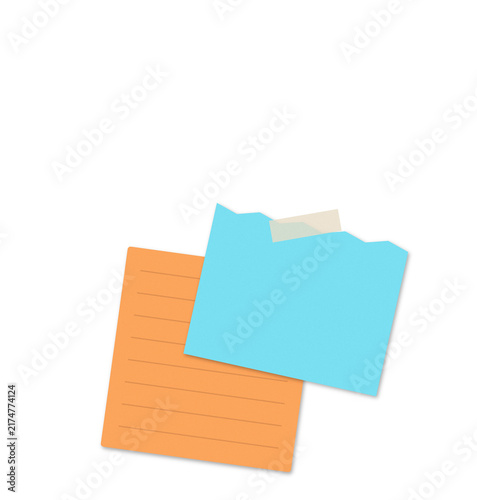 Flat filled sticky notes illustration for office organization design