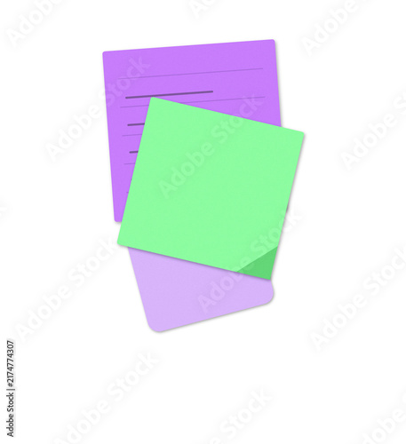 Flat filled sticky notes illustration for office organization design