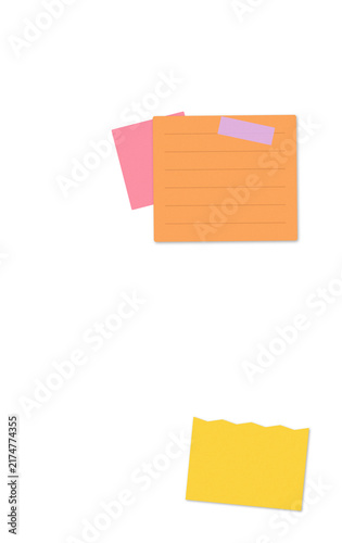 Flat filled sticky notes illustration for office organization design