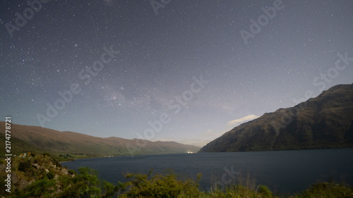 Canvastavla Lake Wanaka, New Zealand under the Night Sky
