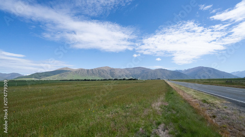 South Island, New Zealand - Scenic Mountain Landscape