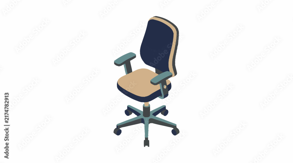 Fototapeta premium Modern ergonomic office chair with adjustable features.