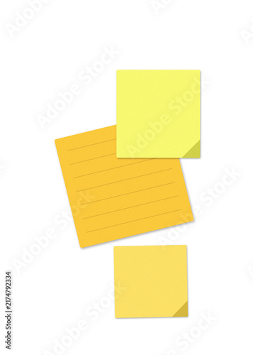 Flat filled sticky notes illustration for planning and organization