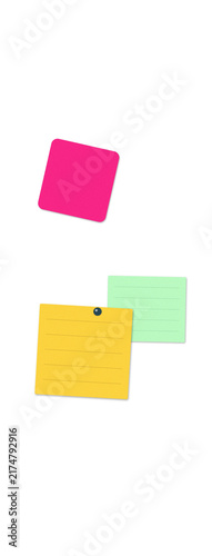 Flat filled sticky notes illustration for planning and organization
