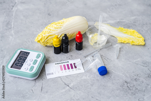 Canvastavla Background imagery for food formaldehyde testing