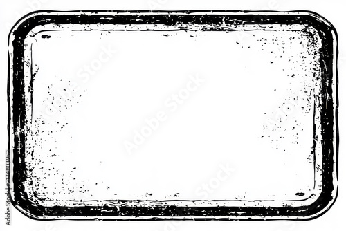 Fototapeta High End Rounded Rectangular Frame with Distressed Stamp Border