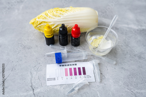 Cuadro en lienzo Background imagery for food formaldehyde testing