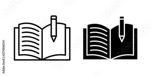Homework Icon represents school assignments and study tasks completed by students. Ideal for education, learning, schools, classrooms, and academic activities.
