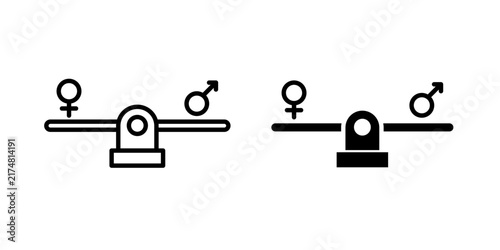 Bild auf Leinwand Equality Icon represents fairness, equal rights, balance, inclusion, justice, opportunity, and equal treatment across individuals and communities