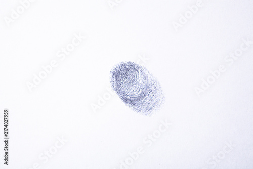 Foto black fingerprint on white Transparent background.