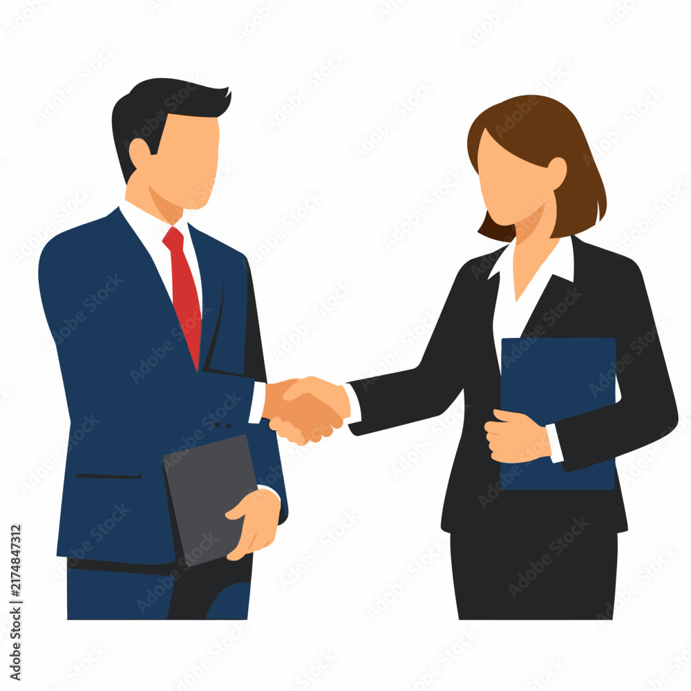 Obraz premium Business people handshake agreement partnership concept