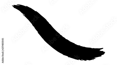 Black rough paint brush stroke for digital compositions